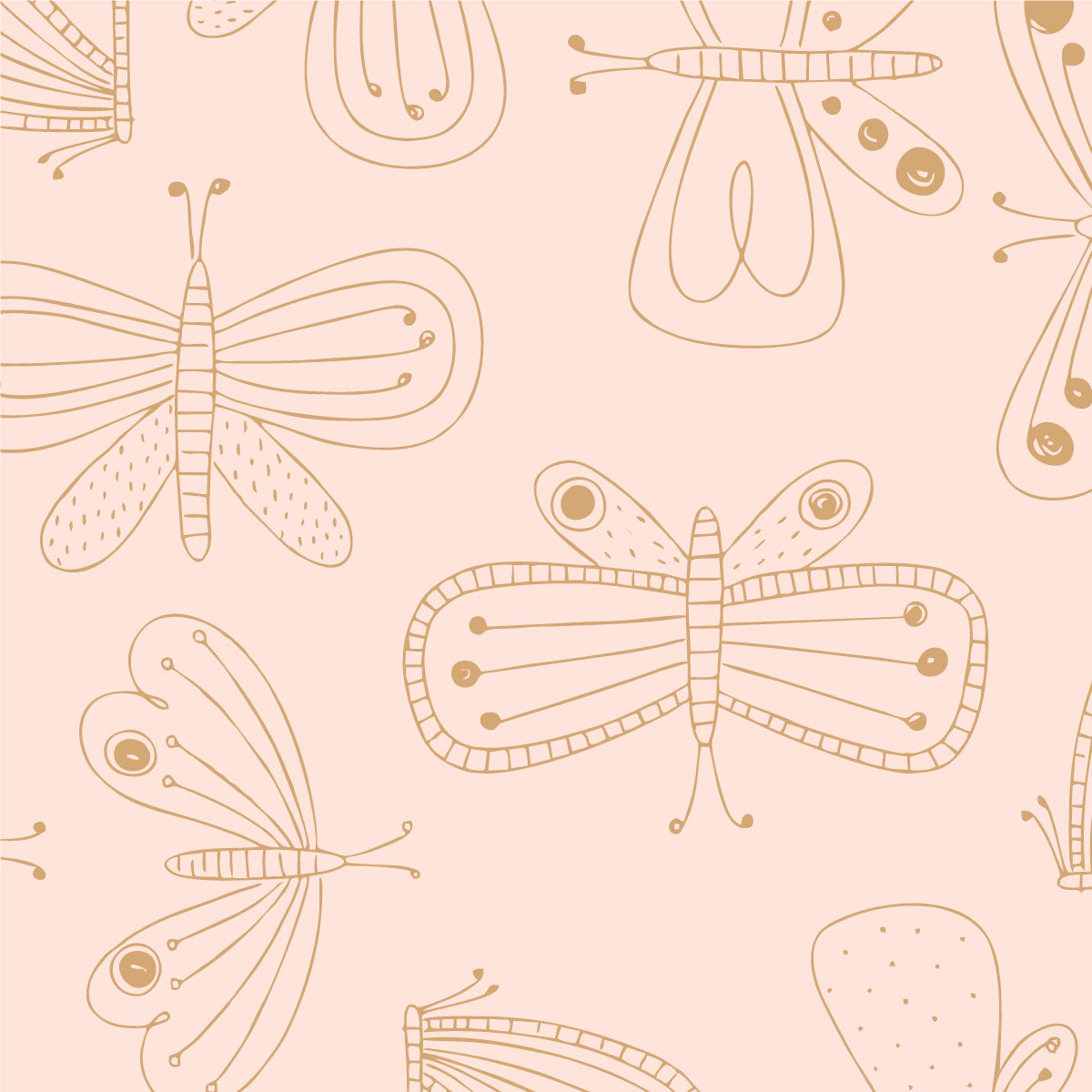 Papel de Parede Casa de Borboleta color Nude 2,80 x 0,45 m