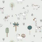 Papel de Parede Safari do Léo color Verde 2,80 x 0,45 m