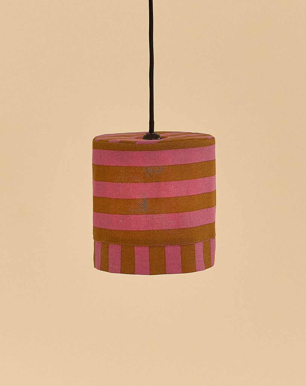 Lustre LINDA listras pink e curry 20 x 21 cm