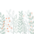 Painel de Parede Aquarela e Flores Menta 2,80 x 0,45 m