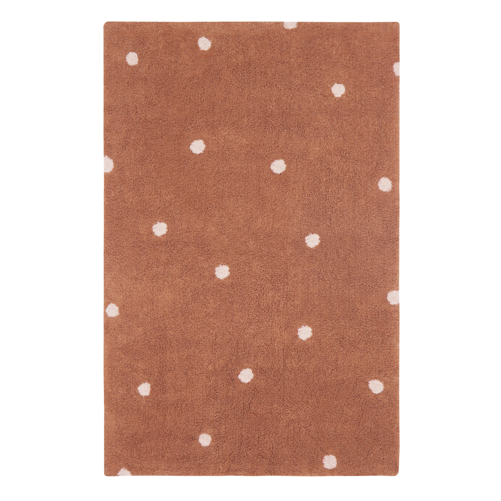 Tapete lavável Mini Dot Castanha 100 x 150 cm