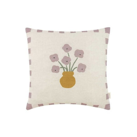 Almofada VIBES linho flowers 40 x 40 x 8 cm