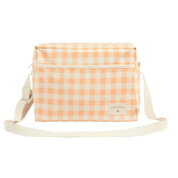 Bolsa termica retangular XL Sunshine Melon Vichy 31 x 22 x 17 cm