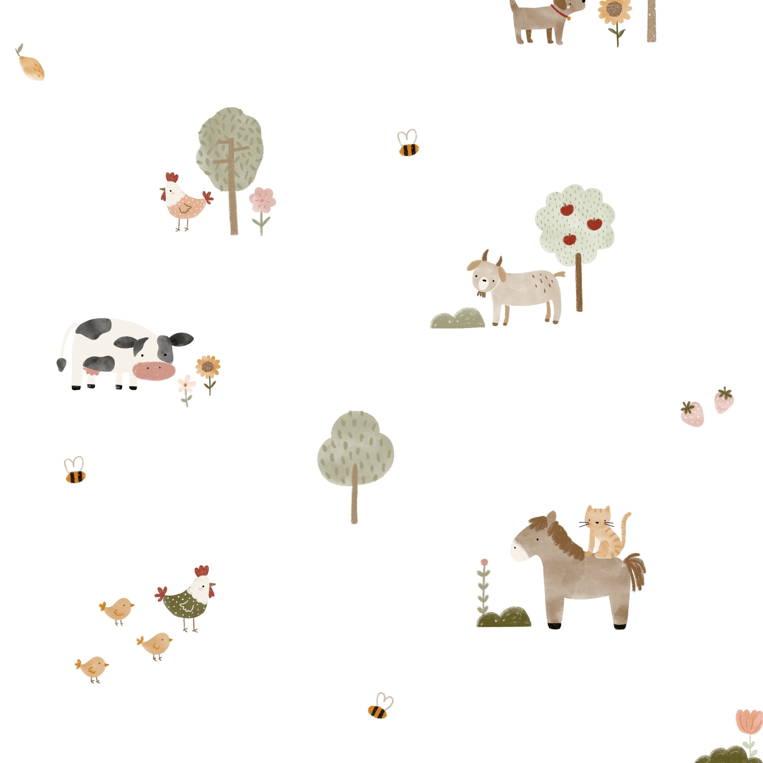 Papel de Parede Passeio na Fazenda  2,80 x 0,45 m