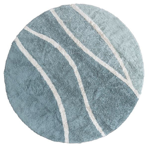 Tapete Redondo Lavável Montanhas Vintage blue Ø 160cm