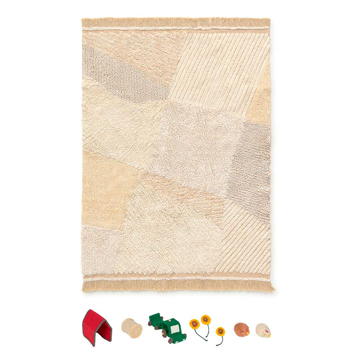 Tapete lavável interativo  Farm Fields 120 x 170 cm