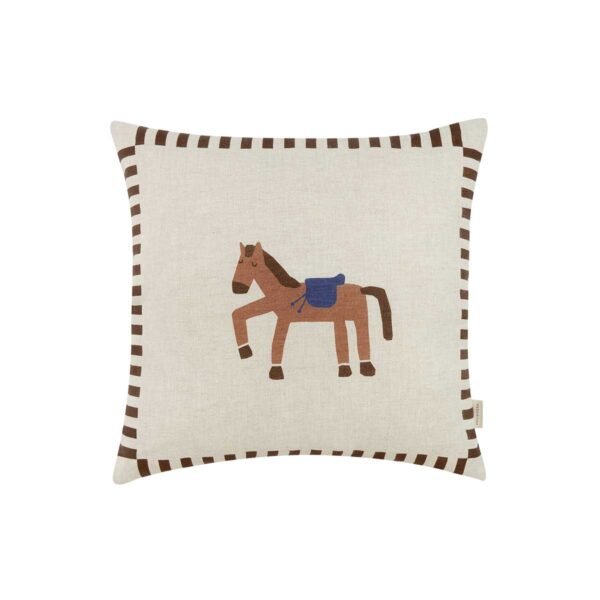 Almofada VIBES linho horse 40 x 40 x 8 cm