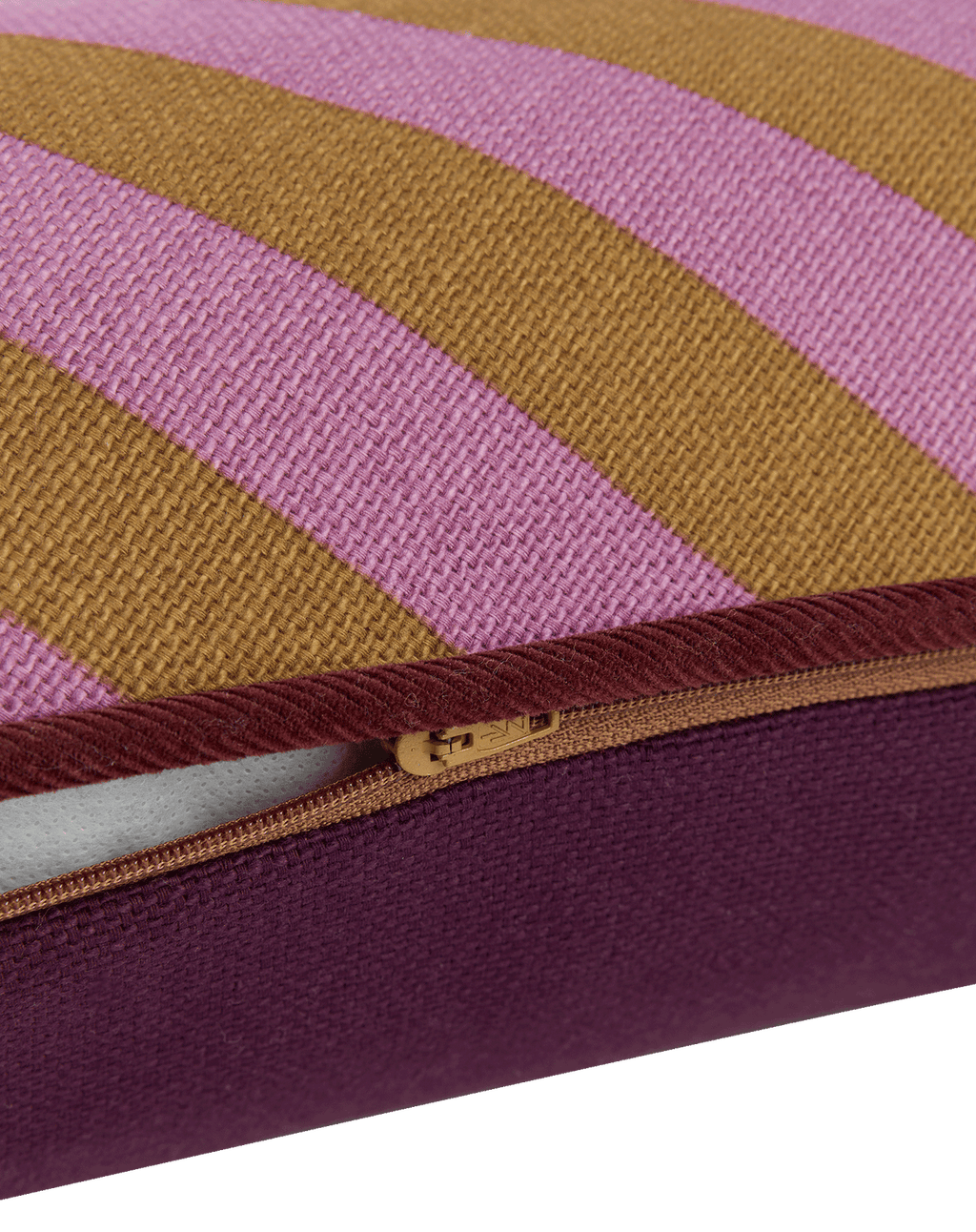 Almofada RAY listras pink e curry 70 x 25 cm
