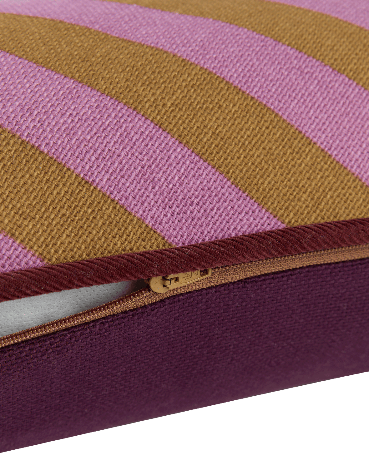 Almofada RAY listras pink e curry 70 x 25 cm