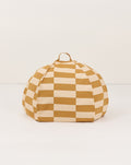 Puff VIBES round areia e mostarda 70 x 30 cm