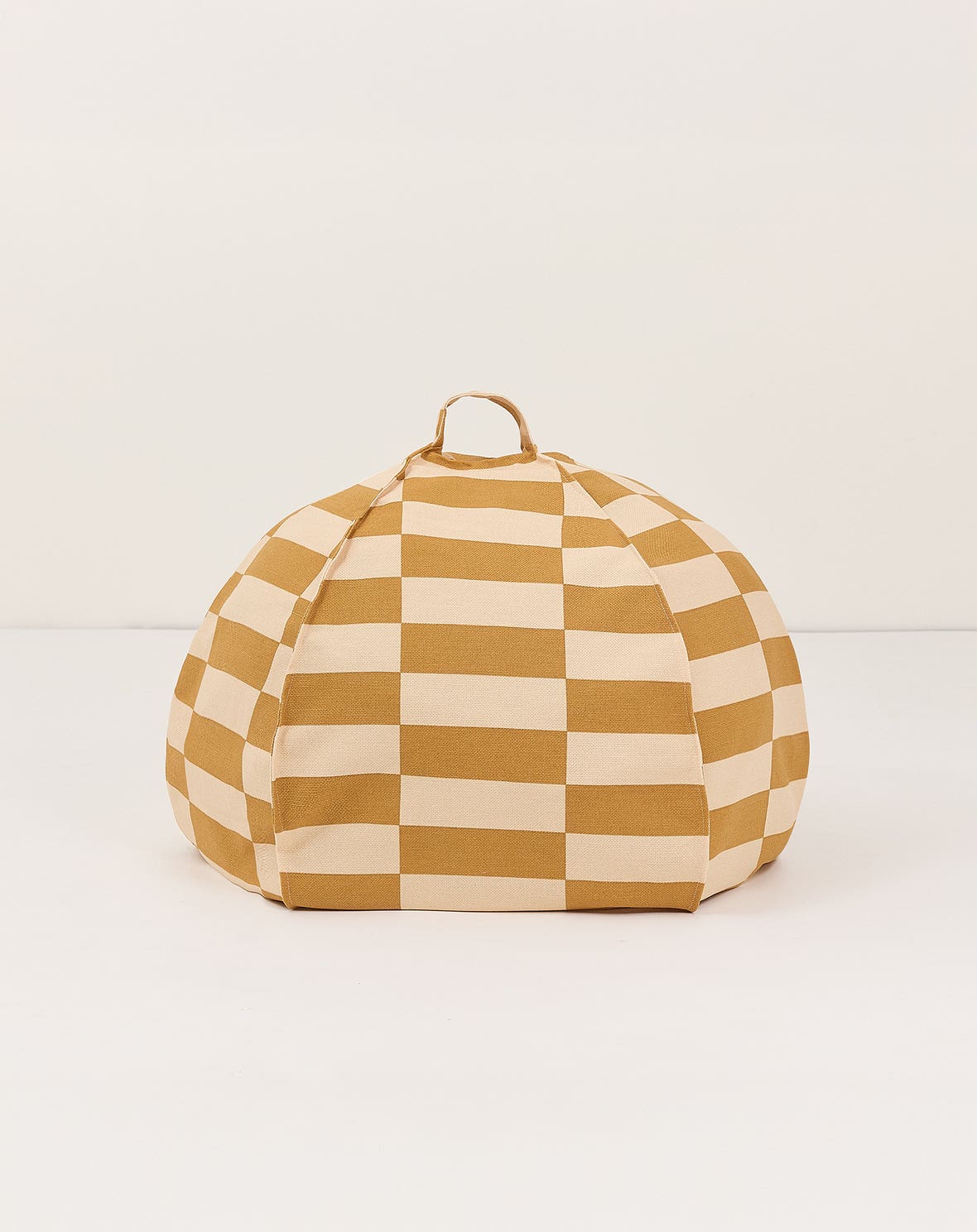 Puff VIBES round areia e mostarda 70 x 30 cm