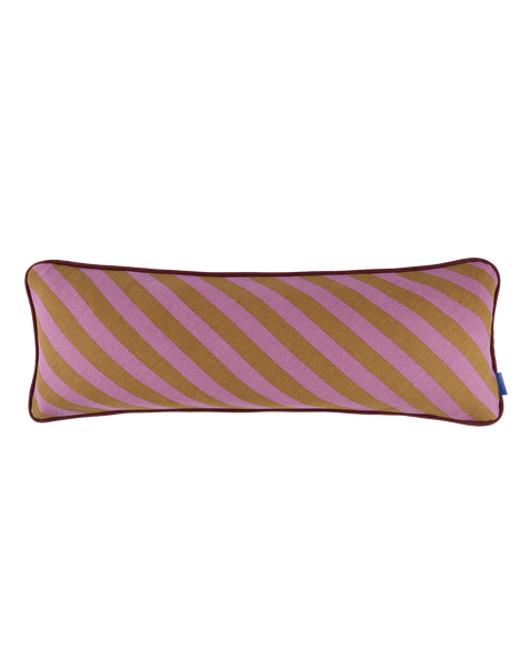 Almofada RAY listras pink e curry 70 x 25 cm