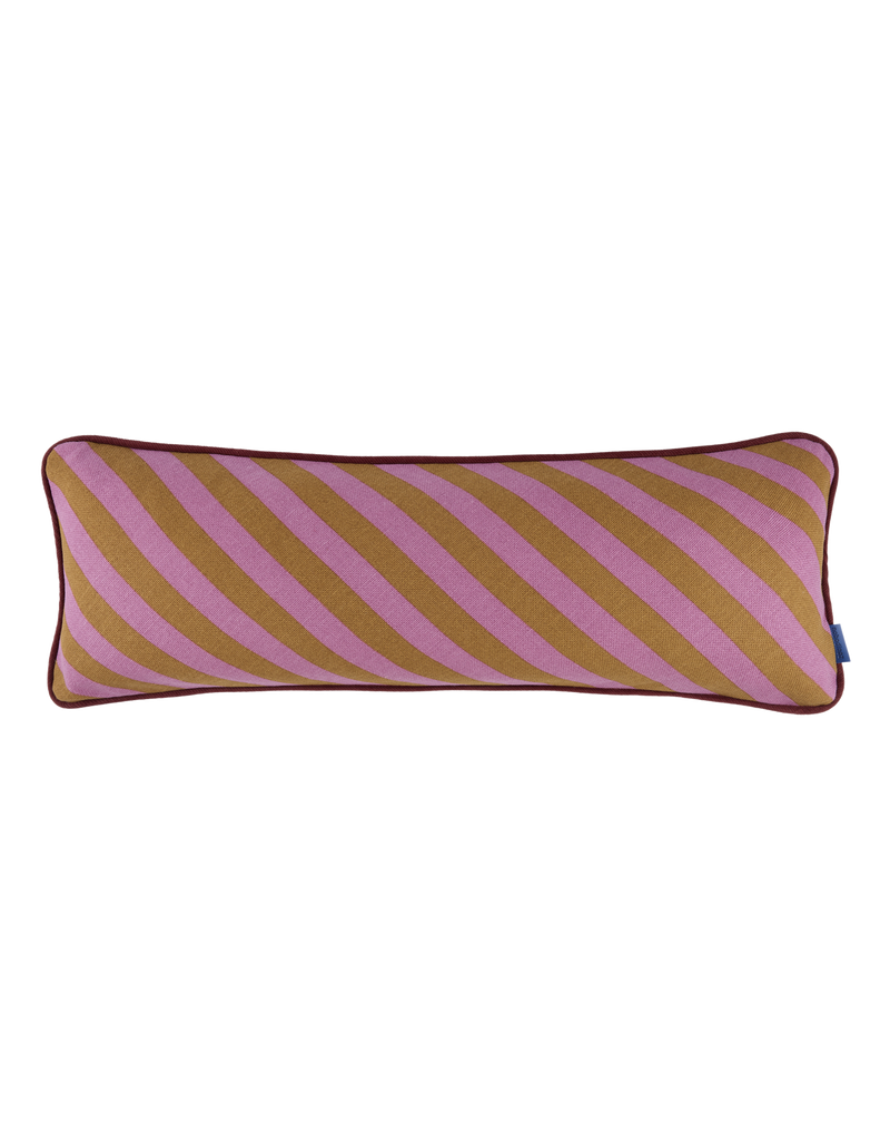 Almofada RAY listras pink e curry 70 x 25 cm