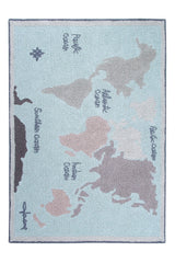 Tapete Lavável Mapa mundi Vintage 140 x 200 cm