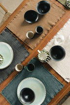 Jogo Americano Lorena Canals Handloom - Kit 2 unidades – Duck green - Verde pato 38 x 50 cm