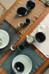 Jogo Americano Lorena Canals Handloom - Kit 2 unidades – Duck green - Verde pato 38 x 50 cm