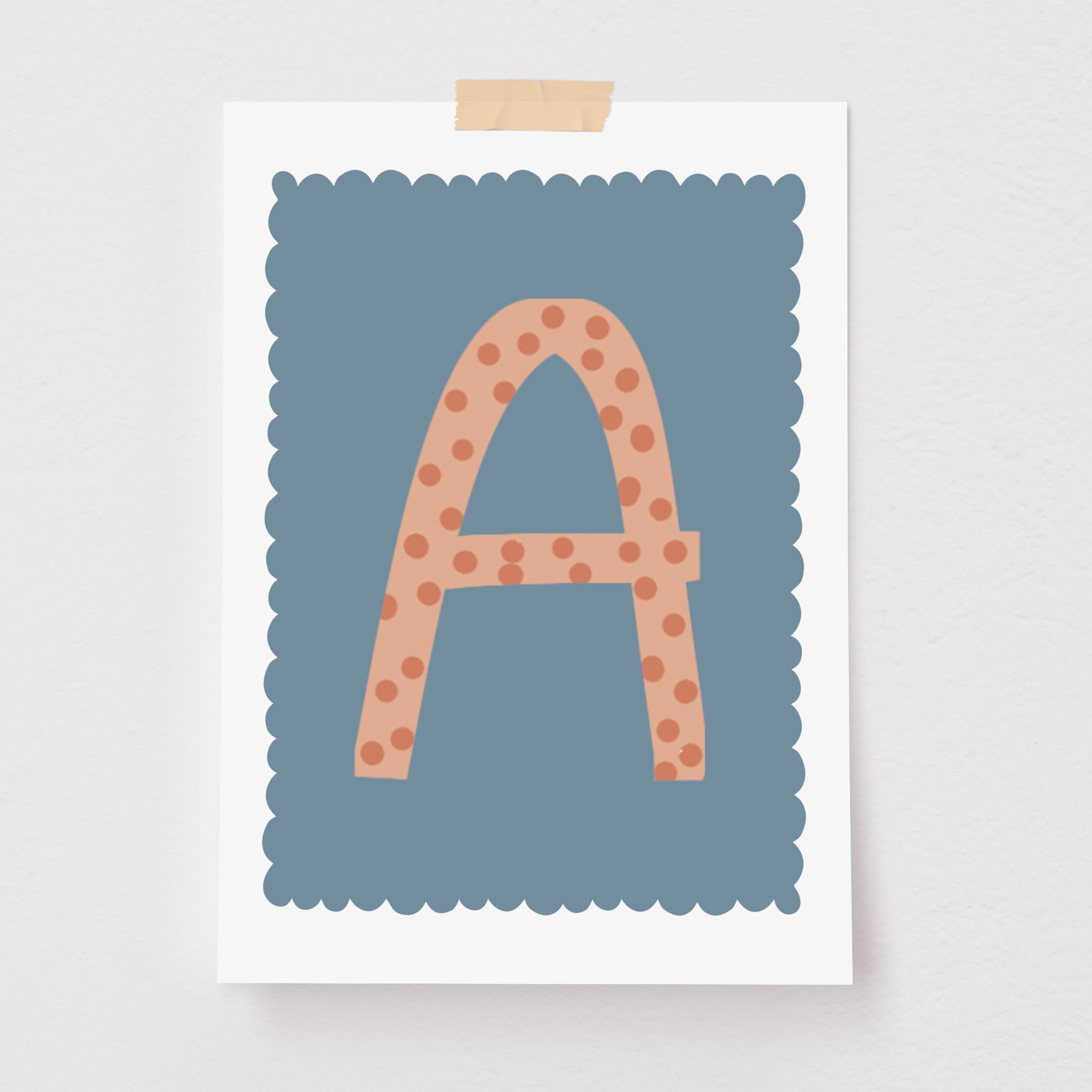 Pôster Decorativo Inicial Colorido Moldura