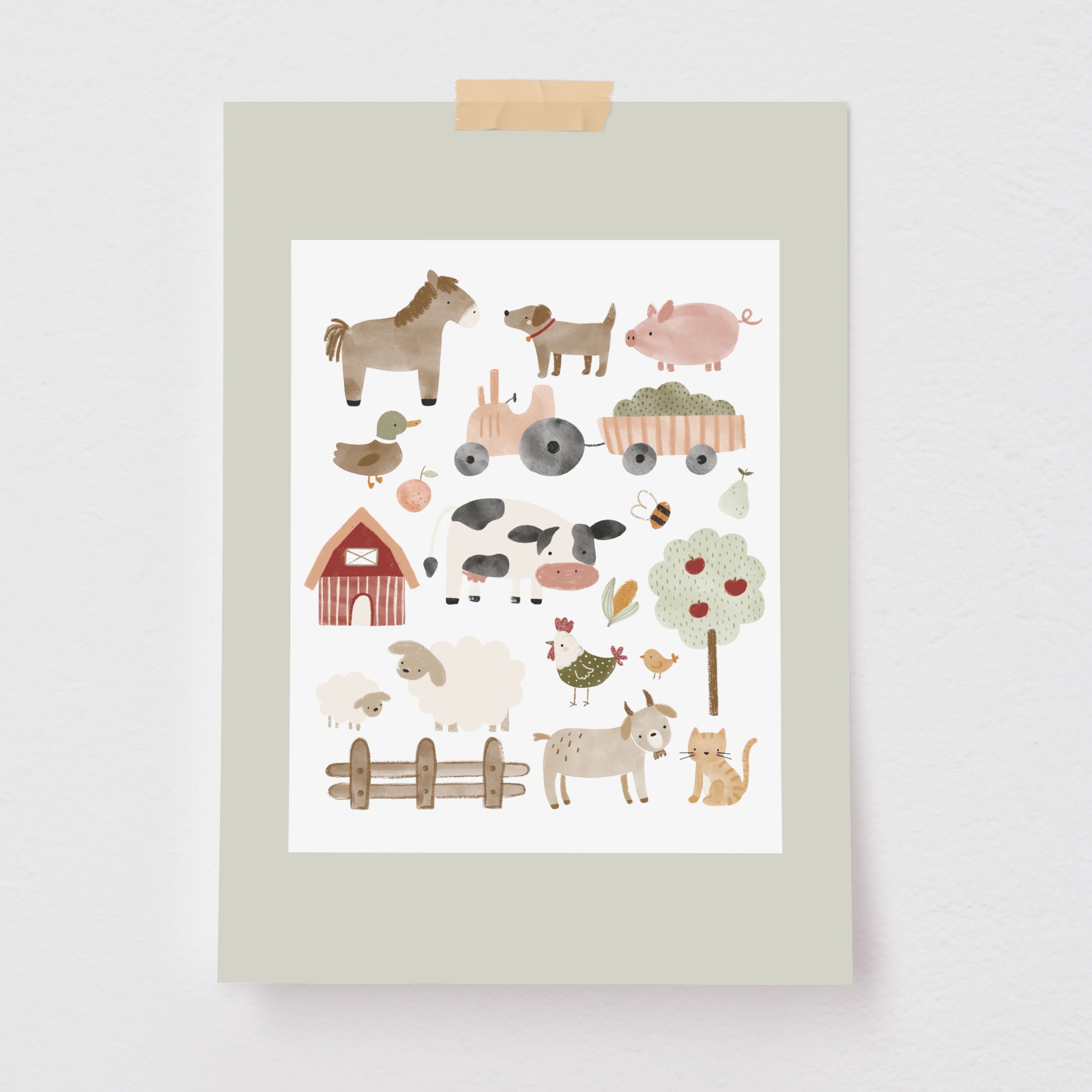 Pôster Decorativo Lá na Fazenda