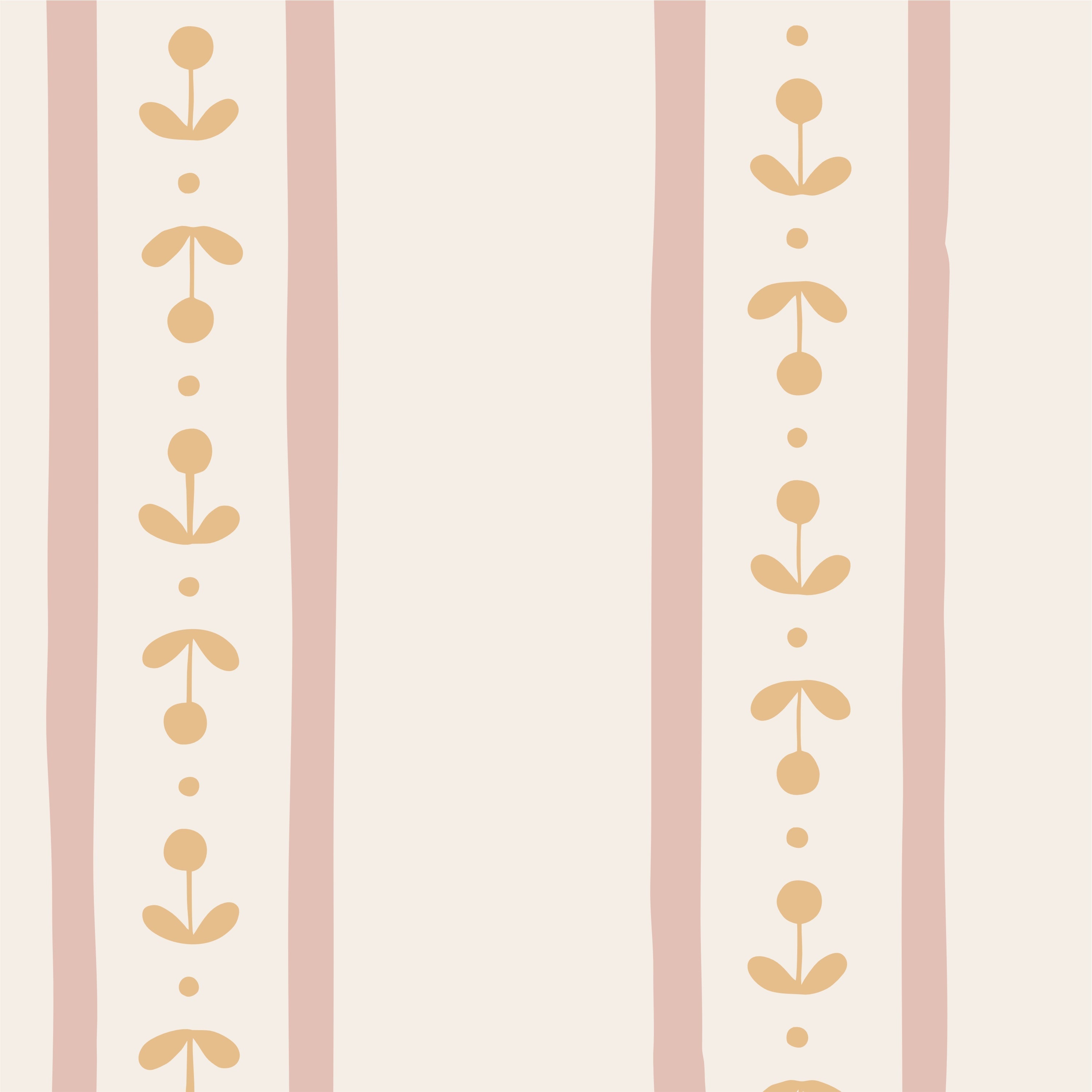 Papel de Parede Caminho de Sementes Rosa  2,80 x 0,45 m