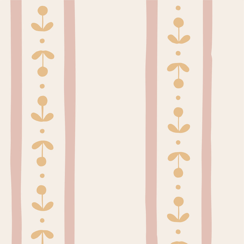 Papel de Parede Caminho de Sementes Rosa  2,80 x 0,45 m