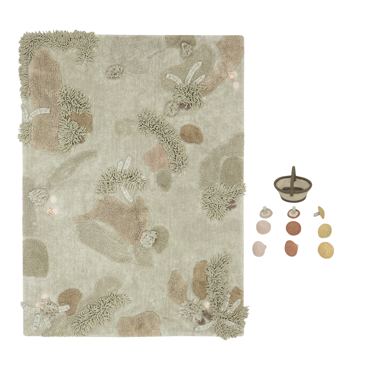 Tapete lavável interativo Mushroom Forest 120 x160 cm