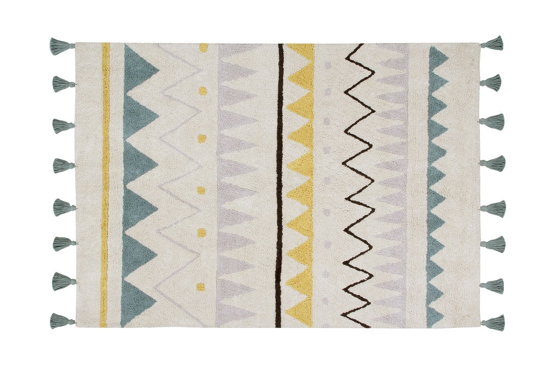 Tapete Lavável Azteca Azul Vintage G 140 x 200 cm