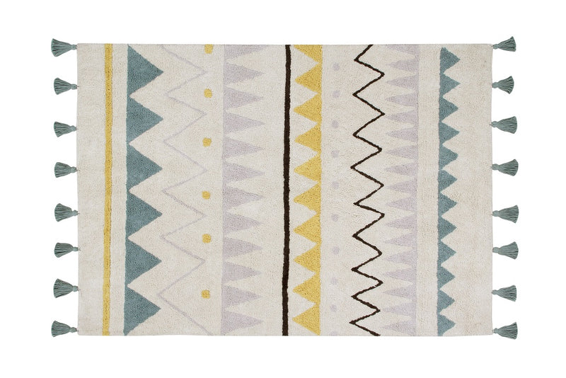 Tapete Lavável Azteca Azul Vintage G 140 x 200 cm