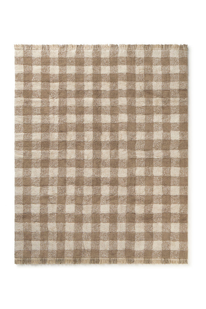 Tapete lavável Vichy Marron 90 x 120 cm