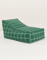 Puff VIBES long  verde e branco 70 x 105 x 57 cm
