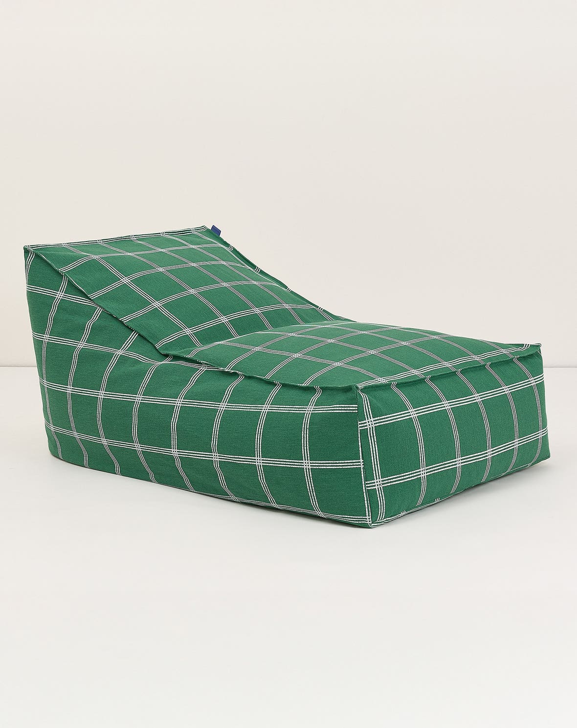 Puff VIBES long  verde e branco 70 x 105 x 57 cm