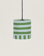 Lustre LINDA listras verde e azul 20 x 21 cm