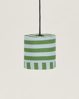 Lustre LINDA listras verde e azul 20 x 21 cm