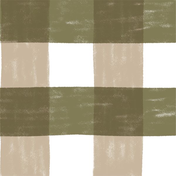 Papel de Parede Vichy P Verde e Bege  2,80 x 0,45 m