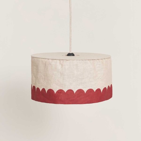Lustre VIBES linho carmin 40 x 18 cm