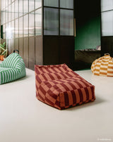 Puff VIBES beanbag maroon tiles 74 x 40 x 60 cm