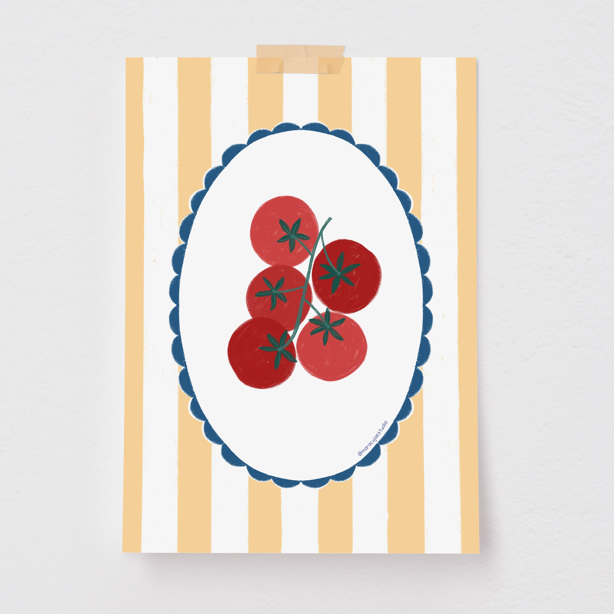 Pôster Decorativo Tomatinhos Mamma Vanzetto
