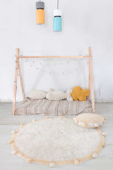 Tapete Redondo Lavável Bubbly Honey Ø 120 cm