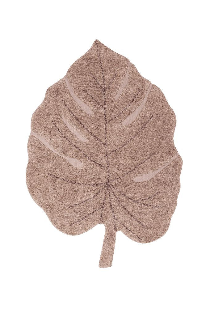 Tapete Lavável Monstera Vintage Nude 120 x 180 cm