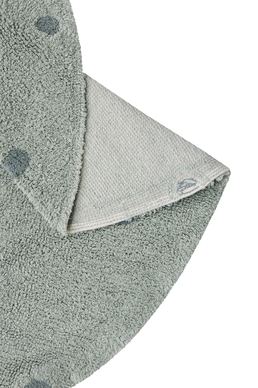 Tapete lavável Round Dot Salvia azul Ø 140 cm